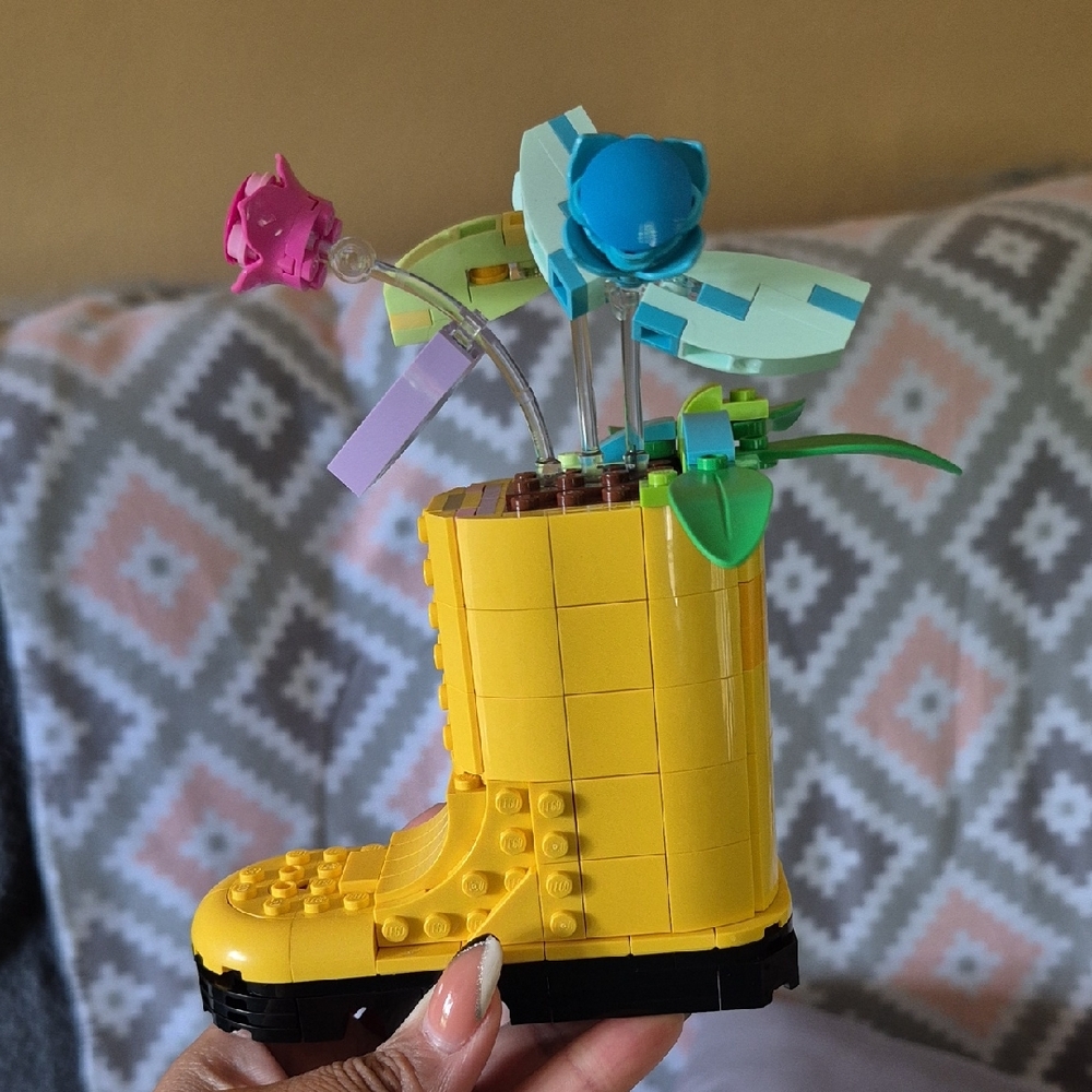 Lego Yellow Boot with Flowers Building Set